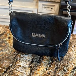Kenneth Cole Reaction Black Leather Crossbody Bag